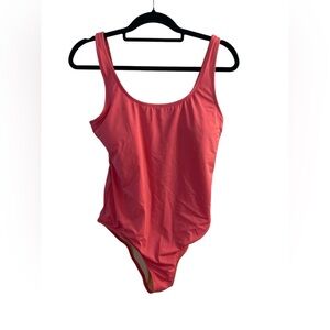 Coral Pink One Piece Swimsuit XL Minimalist Clean Girl Aesthetic Classic